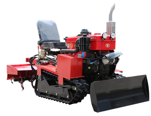25 HORSEPOWER RIDE MOUNTED TRACKED ROTARY TILLER