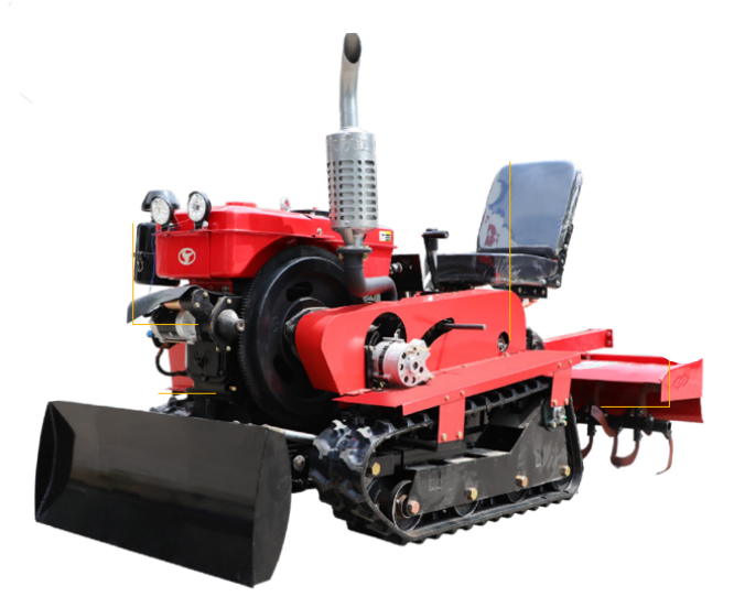 35 HORSEPOWER RIDE MOUNTED TRACKED ROTARY TILLER
